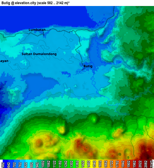 Zoom OUT 2x Butig, Philippines elevation map