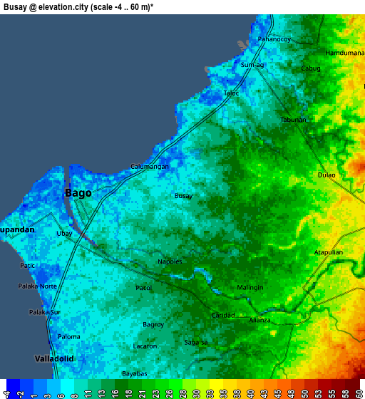 Zoom OUT 2x Busay, Philippines elevation map