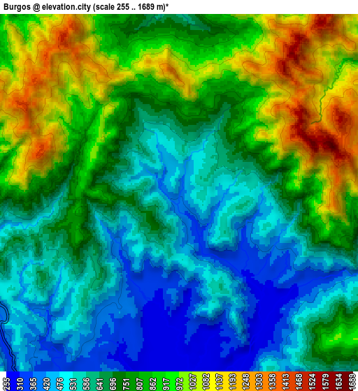 Zoom OUT 2x Burgos, Philippines elevation map