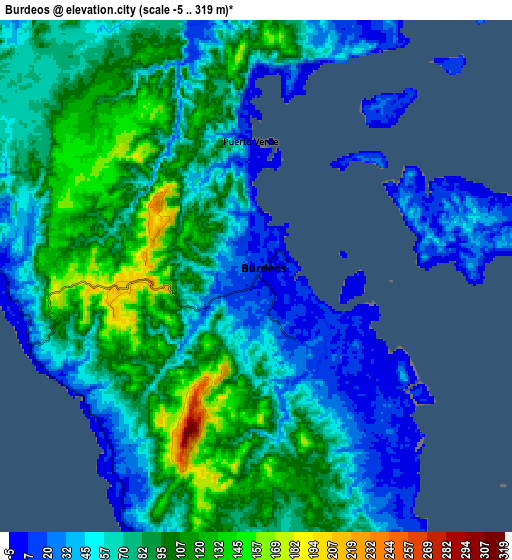 Zoom OUT 2x Burdeos, Philippines elevation map