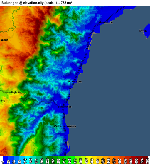 Zoom OUT 2x Buluangan, Philippines elevation map