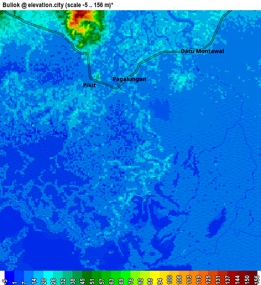 Zoom OUT 2x Buliok, Philippines elevation map