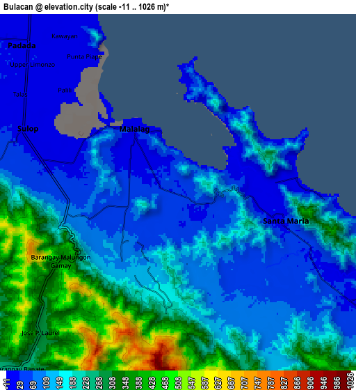 Zoom OUT 2x Bulacan, Philippines elevation map