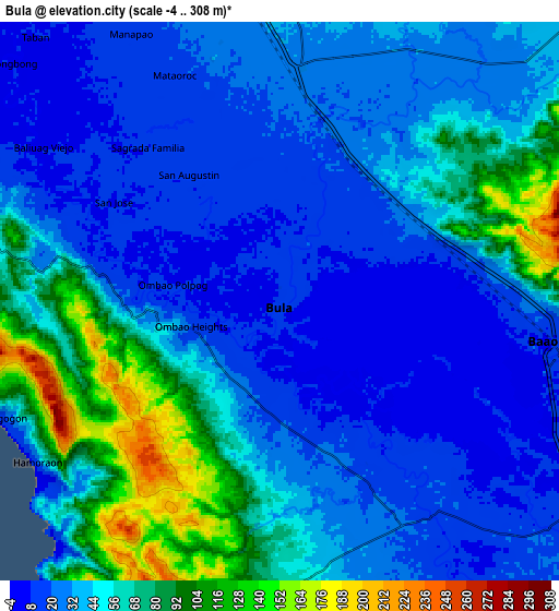 Zoom OUT 2x Bula, Philippines elevation map