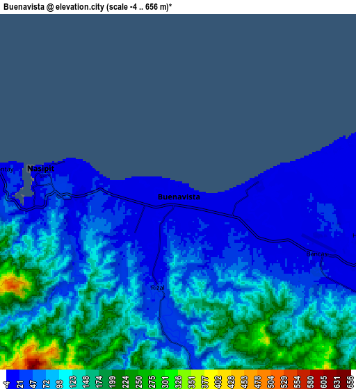 Zoom OUT 2x Buenavista, Philippines elevation map