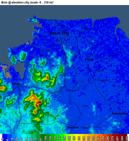 Zoom OUT 2x Bolo, Philippines elevation map
