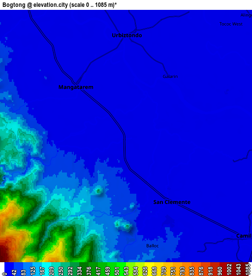 Zoom OUT 2x Bogtong, Philippines elevation map