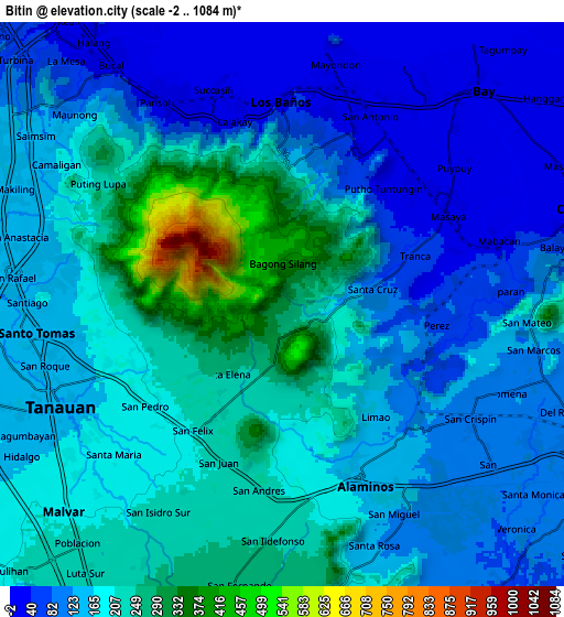 Zoom OUT 2x Bitin, Philippines elevation map