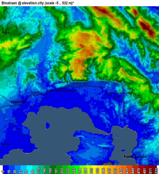 Zoom OUT 2x Binahaan, Philippines elevation map