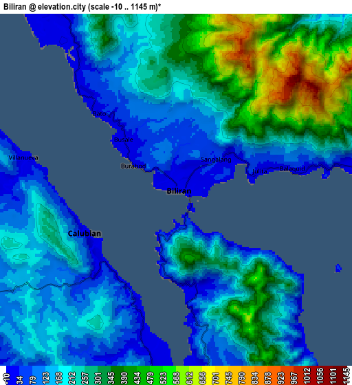 Zoom OUT 2x Biliran, Philippines elevation map