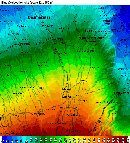 Zoom OUT 2x Biga, Philippines elevation map