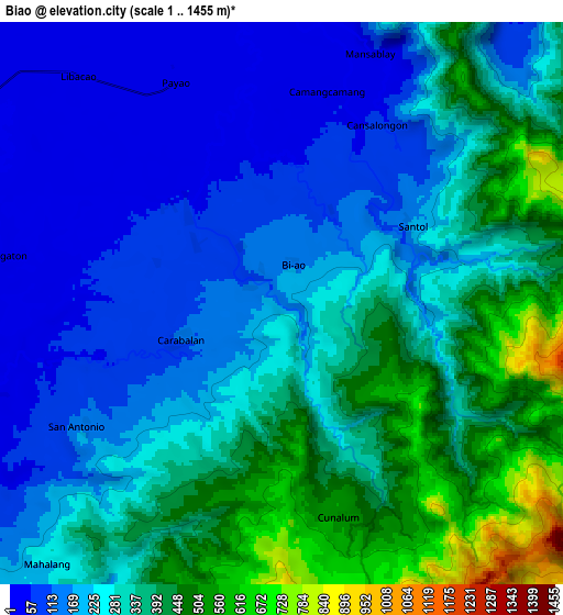 Zoom OUT 2x Biao, Philippines elevation map