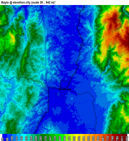 Zoom OUT 2x Baylo, Philippines elevation map