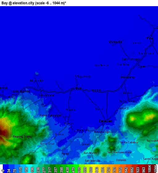 Zoom OUT 2x Bay, Philippines elevation map