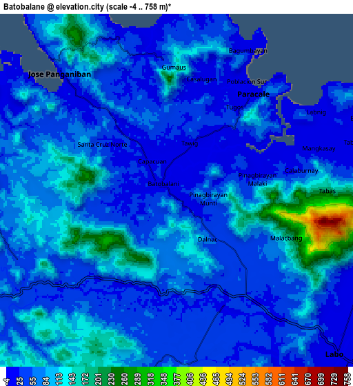 Zoom OUT 2x Batobalane, Philippines elevation map