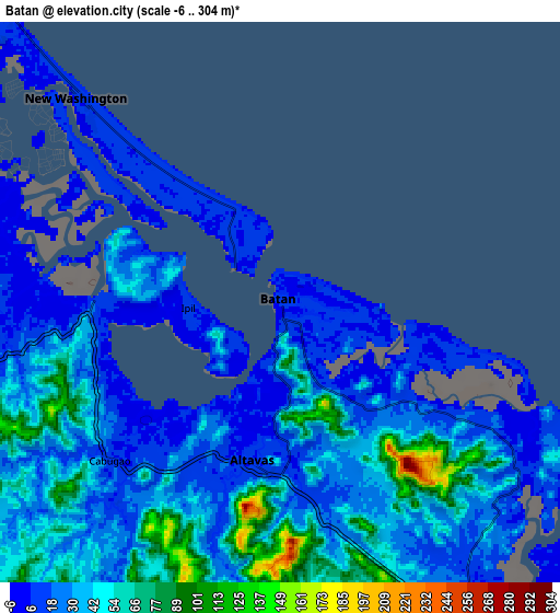 Zoom OUT 2x Batan, Philippines elevation map