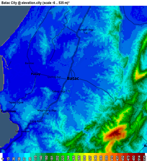 Zoom OUT 2x Batac City, Philippines elevation map