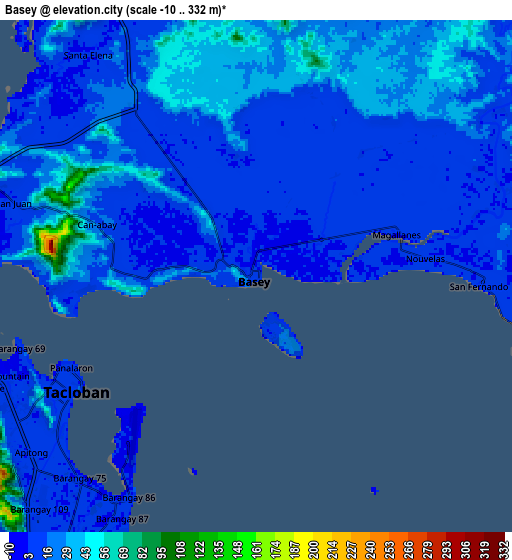 Zoom OUT 2x Basey, Philippines elevation map