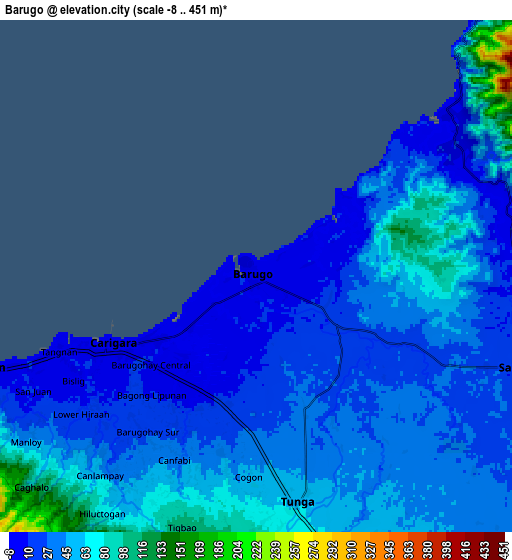 Zoom OUT 2x Barugo, Philippines elevation map