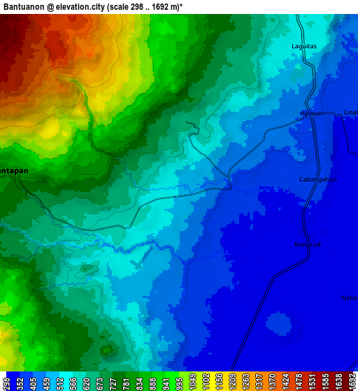 Zoom OUT 2x Bantuanon, Philippines elevation map