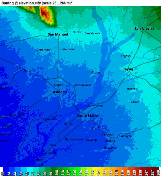 Zoom OUT 2x Bantog, Philippines elevation map