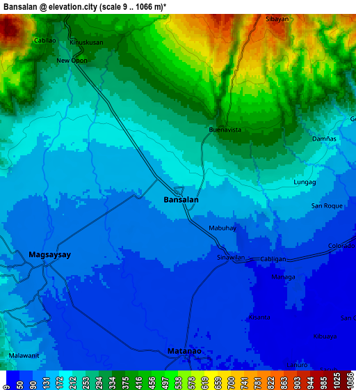 Zoom OUT 2x Bansalan, Philippines elevation map