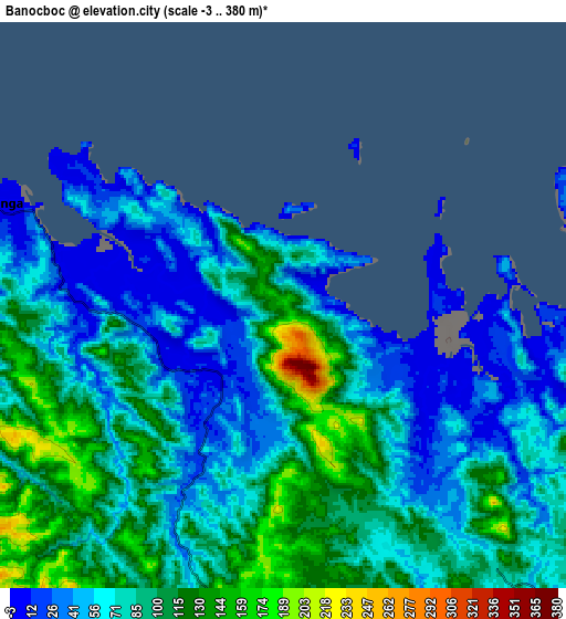 Zoom OUT 2x Banocboc, Philippines elevation map