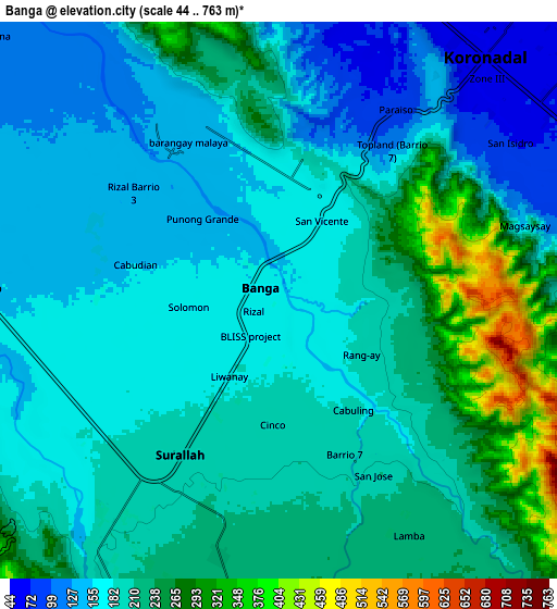 Zoom OUT 2x Bañga, Philippines elevation map