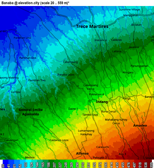 Zoom OUT 2x Banaba, Philippines elevation map