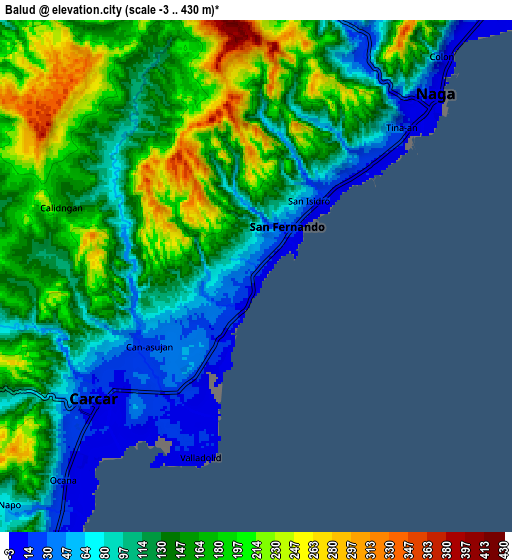 Zoom OUT 2x Balud, Philippines elevation map