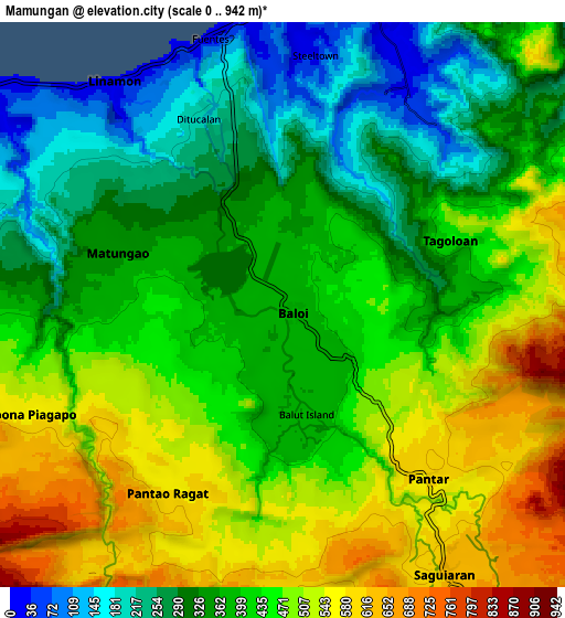 Zoom OUT 2x Mamungan, Philippines elevation map