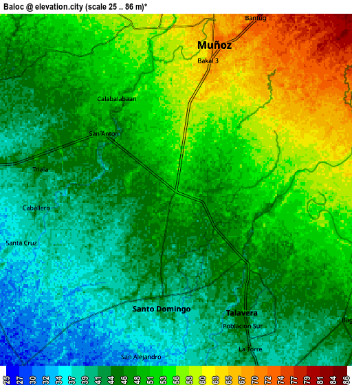 Zoom OUT 2x Baloc, Philippines elevation map