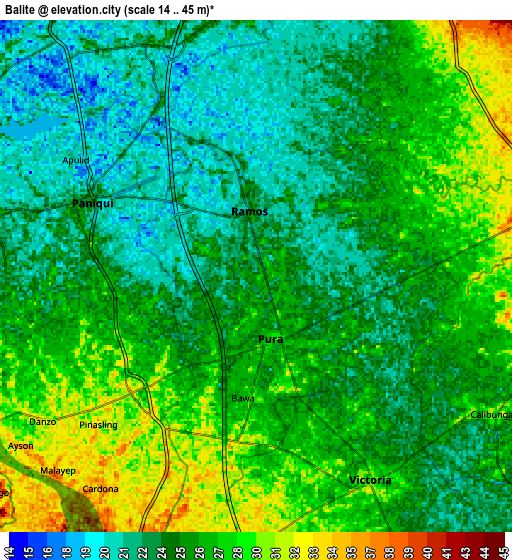 Zoom OUT 2x Balite, Philippines elevation map