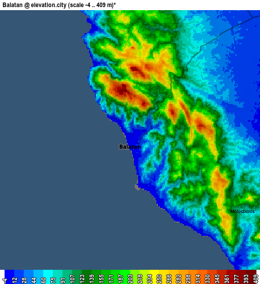 Zoom OUT 2x Balatan, Philippines elevation map