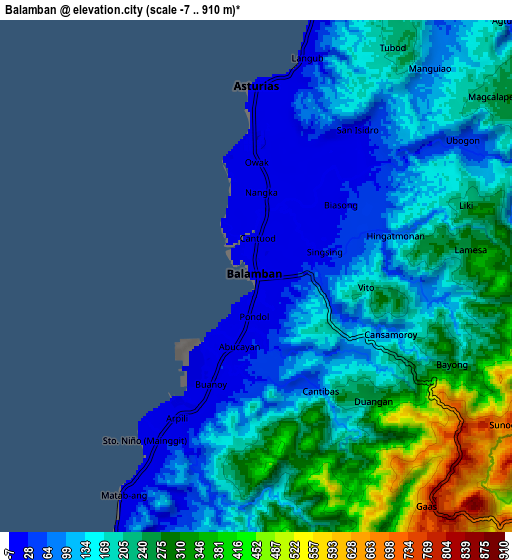 Zoom OUT 2x Balamban, Philippines elevation map