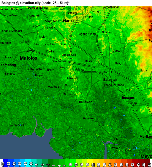 Zoom OUT 2x Balagtas, Philippines elevation map