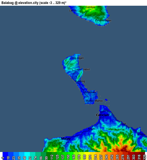 Zoom OUT 2x Balabag, Philippines elevation map