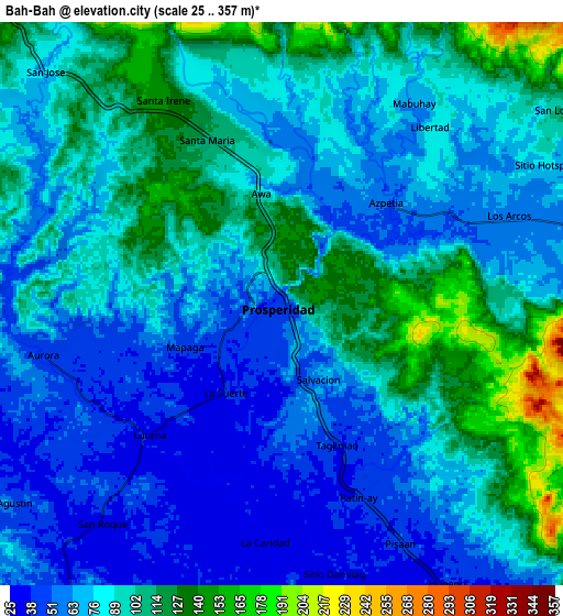 Zoom OUT 2x Bah-Bah, Philippines elevation map