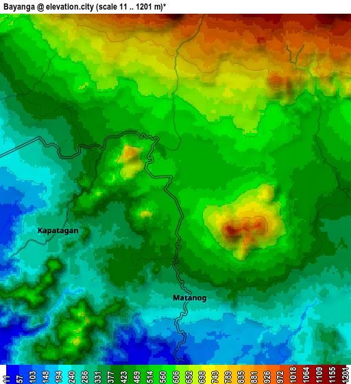 Zoom OUT 2x Bayanga, Philippines elevation map