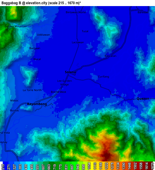 Zoom OUT 2x Baggabag B, Philippines elevation map