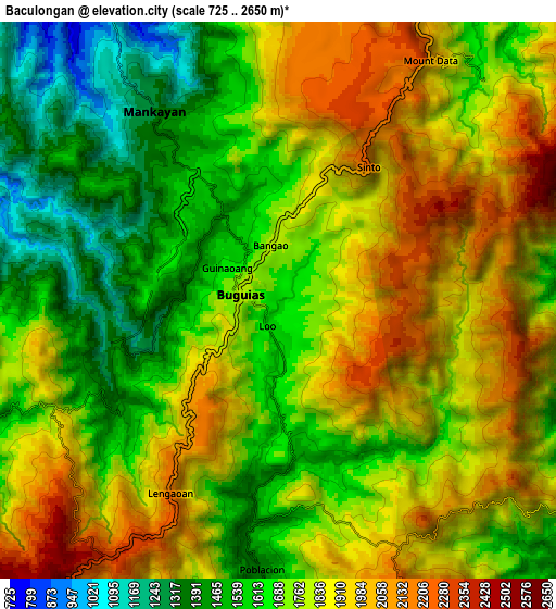 Zoom OUT 2x Baculongan, Philippines elevation map