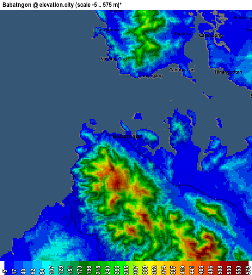 Zoom OUT 2x Babatngon, Philippines elevation map