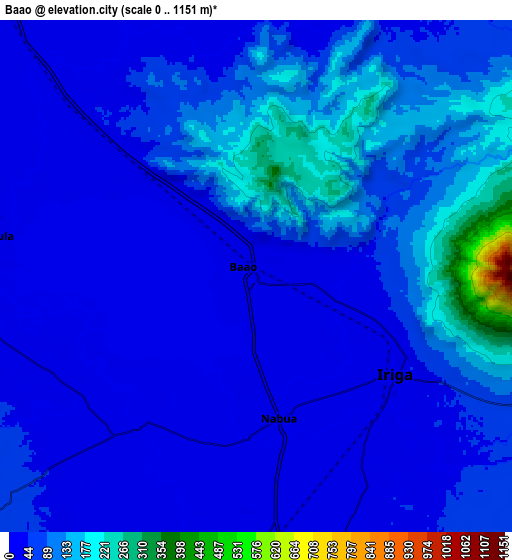 Zoom OUT 2x Baao, Philippines elevation map