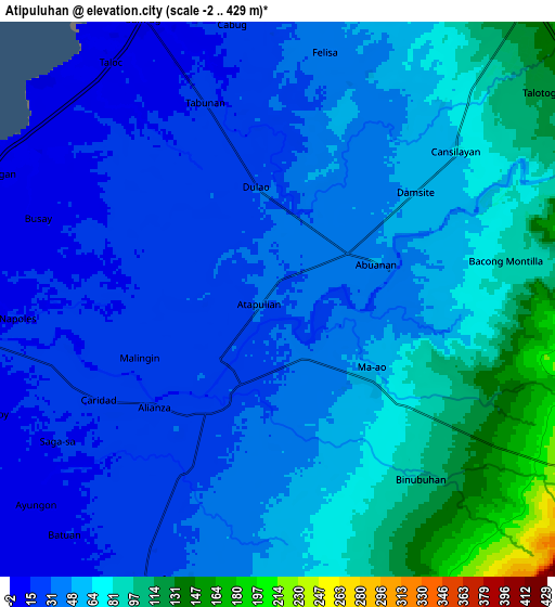 Zoom OUT 2x Atipuluhan, Philippines elevation map