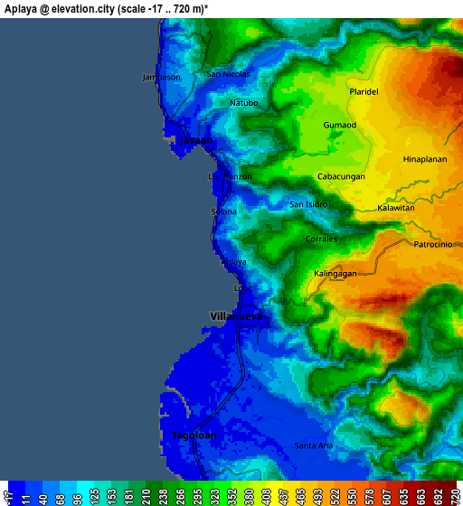 Zoom OUT 2x Aplaya, Philippines elevation map