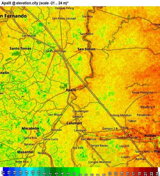 Zoom OUT 2x Apalit, Philippines elevation map