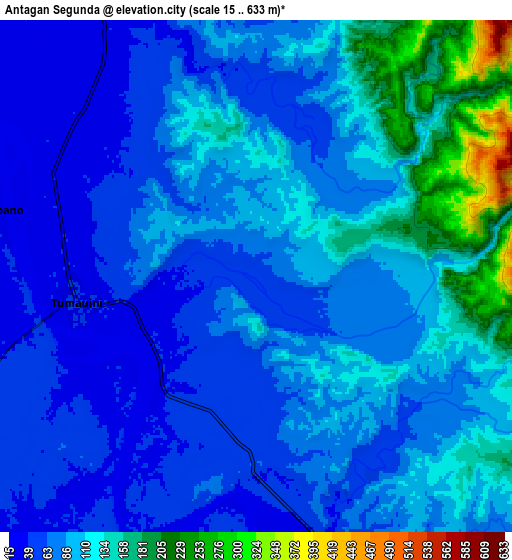 Zoom OUT 2x Antagan Segunda, Philippines elevation map