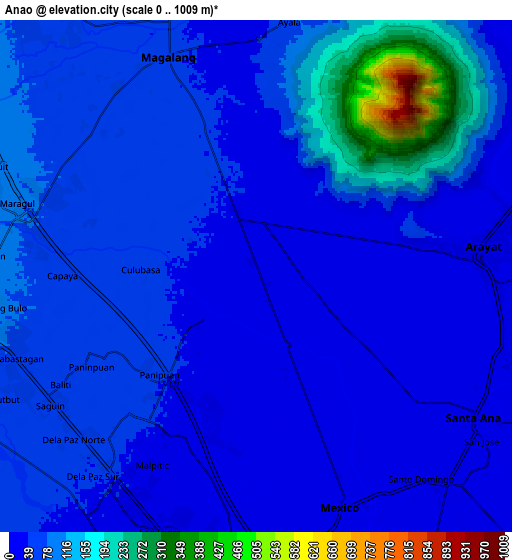 Zoom OUT 2x Anao, Philippines elevation map