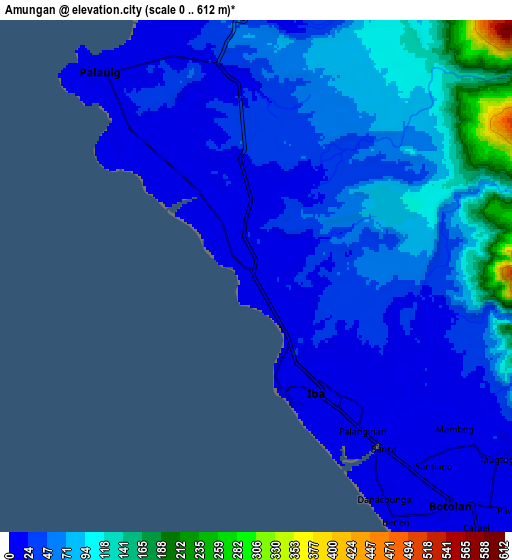 Zoom OUT 2x Amuñgan, Philippines elevation map