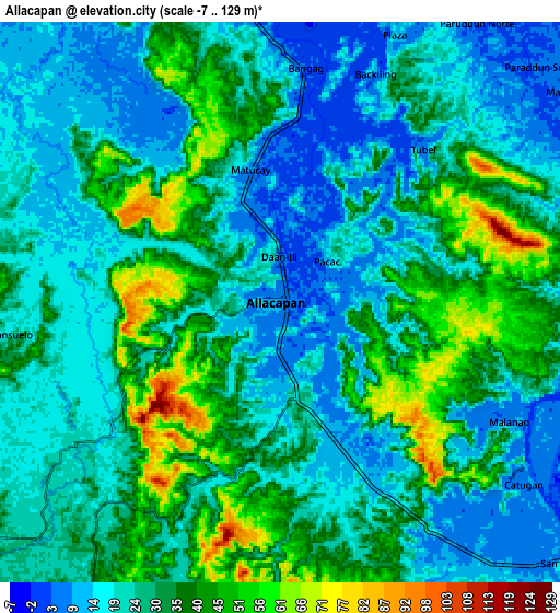 Zoom OUT 2x Allacapan, Philippines elevation map